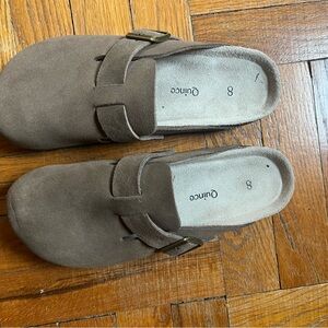 Quince Brown Suede Mules